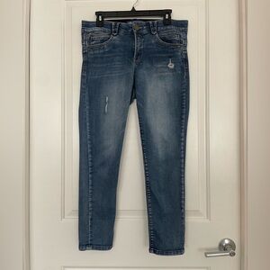 Democracy Distressed Blue Skinny Jeans Size 10 Stretch Absolution